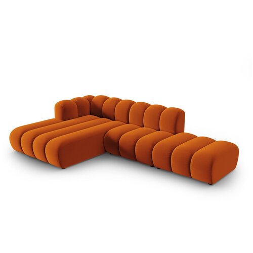 Micadoni Home Oranžna kotna sedežna garnitura (levi kot) Lupine &amp;ndash; Slike