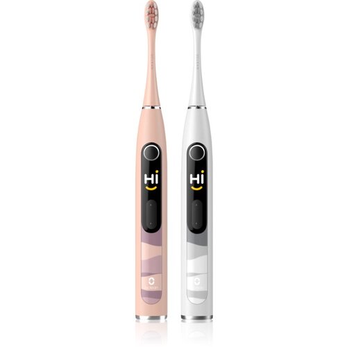 Oclean X10 Set sonična električna zobna &amp;scaron;četka DUO paket Pink &amp;amp; Silver Slike