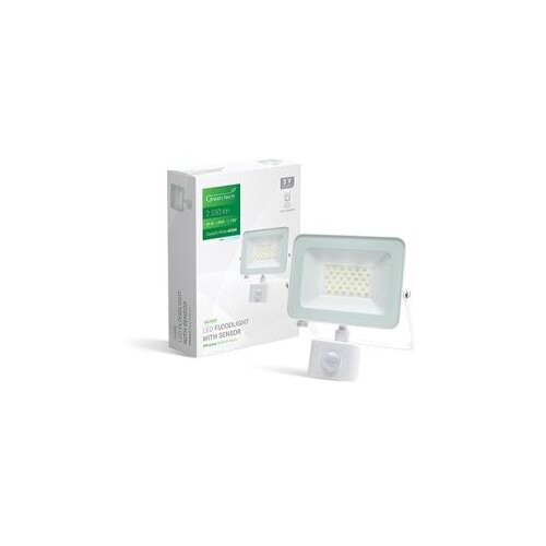  Reflektor LED sa senzorom 30W 6500K IP65 bijeli Green Tech Cijene
