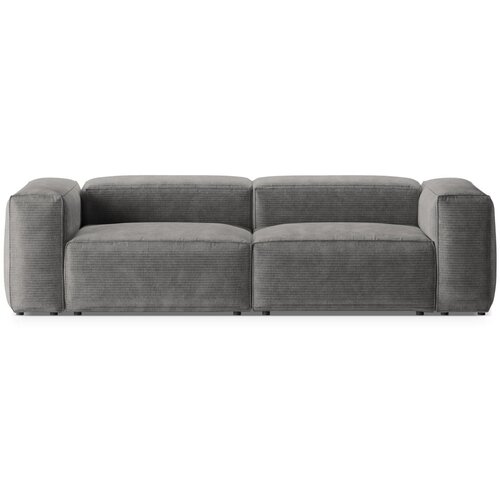 Cosmopolitan Design Svetlo siva sedežna garnitura iz rebrastega žameta 264 cm Bergano – Cene