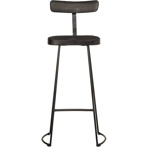  Barske stolice 2 kom. Crne 49x43x103 cm Masivno drvo boje manga Slike