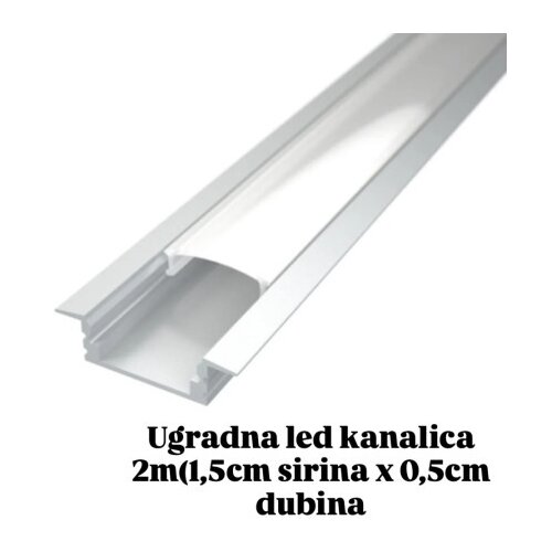  Aluminijumska ugradna kanalica sa difuzorom 2m ( 6454 ) Slike