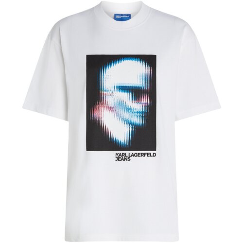 Karl Lagerfeld jeans Majica azur / pitaja / črna / bela Slike