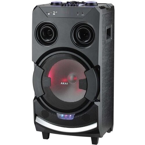 Akai karaoke 300W, FM, BT, USB, SD, rasvjeta, baterija, bež. mikrofofon ABTS-112, (4905192532703) Slike