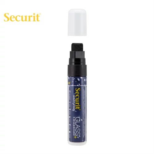 SECURIT Marker z vodoodporno tekočo kredo ®, 15 mm, črn