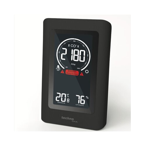 X monitor za kakovost zraka technoline CO2 WL1030 (50 x 94 145 mm, digitalni prikaz) Slike