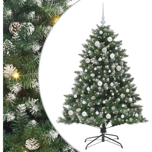 VidaXL Umjetno božićno drvce s stalakom Zelena 105 x 105 x 150 cm Slike