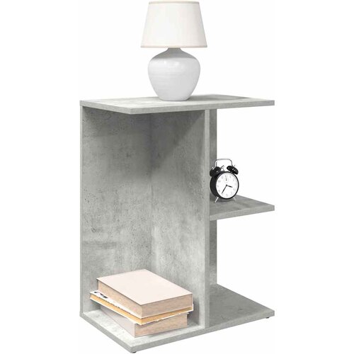 VidaXL Nočna mizica betonsko siva 46,5x29x61 cm inženirski les Slike