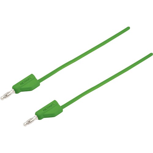 Voltcraft Merilni kabel [vtikač 4 mm - vtikač 4 mm] 1.5 m zelene barve MSB-300 zložljiv drug v drugega, (20422708) Cene