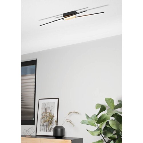 Eglo plafonjera Panagria 900488, LED 2x 13 W, 93,5 cm, crna/drvo Cijene