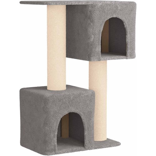 VidaXL Mačje drvo s sisalnim postoljima za grebanje Svjetlosiva 114 cm - Svjetlosiva Slike