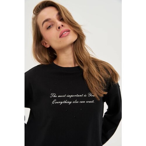 Marisse WOMEN&amp;#039;S SWEATSHIRT Z-BL-4805 BLACK Slike