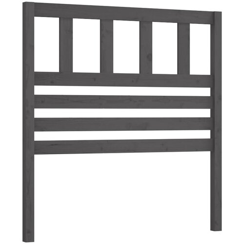 Maison Chic posteljno vzglavje - vzglavna omarica - nočna omarica sivo 81x4x100 cm trdna borovina, (21705305) Slike