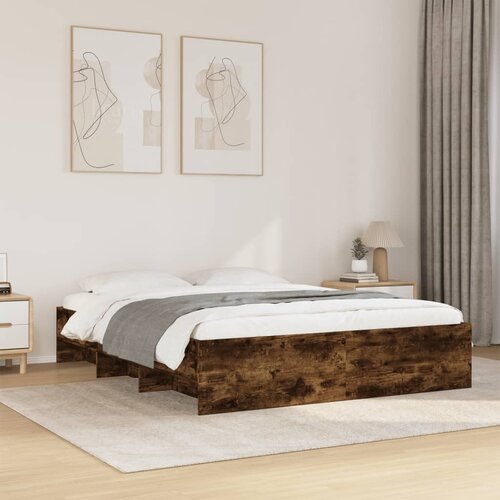 Furnova Posteljni okvir brez vzmetnice hrast 160x200 cm inženirski les, (21935969) Slike