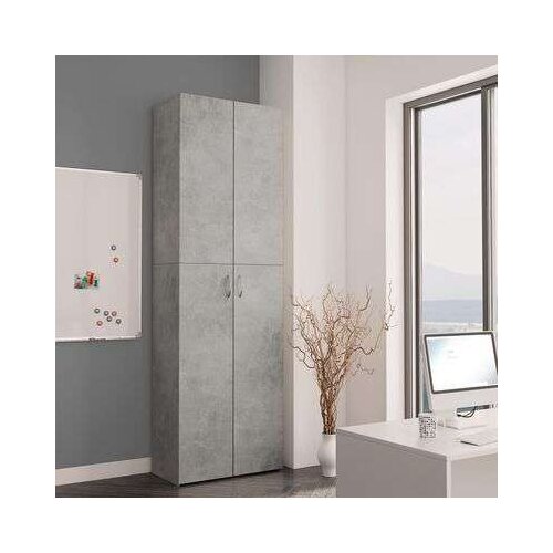  Pisarni&amp;scaron;ka omara betonsko siva 60x32x190 cm iverna plo&amp;scaron;ča, (20705290) Slike