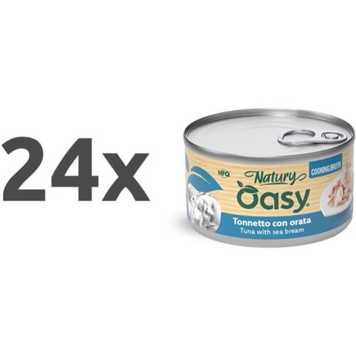 Oasy Cat Natury Adult fileji v juhi, konzerva - tuna in orada - 85 g 24 x 85 g Cene