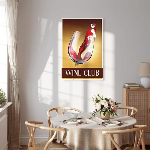  Slika - Wine Club (1 Part) Vertical 60x90 Na talijanskom platnu Cene
