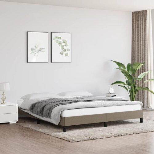  Okvir za krevet bez madraca smeđesivi 180x200 cm od tkanine Cijene