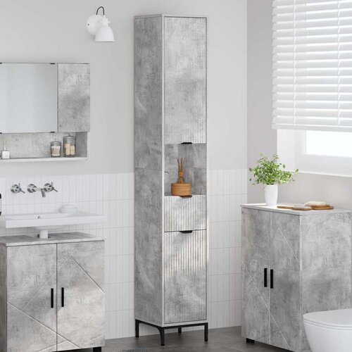  Kupaonski ormar s ladicama Betonski sivi 31,5 x 33 x 190 cm Cijene