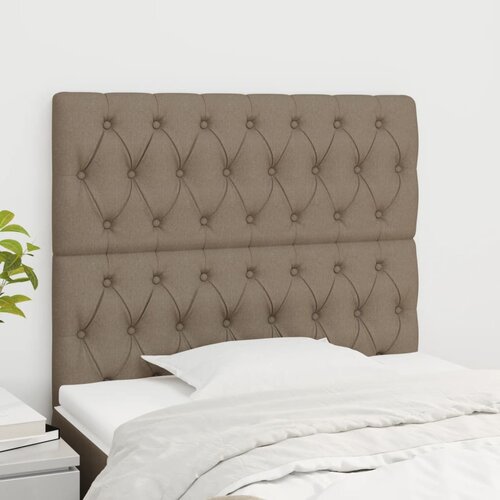 The Living Store posteljno vzglavje 2 kosa taupe 100x7x78/88 cm blago - vzglavje, (21418420) Slike