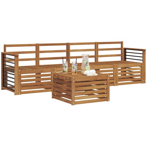  Setovi sofa Čvrsto drvo akacije Slike