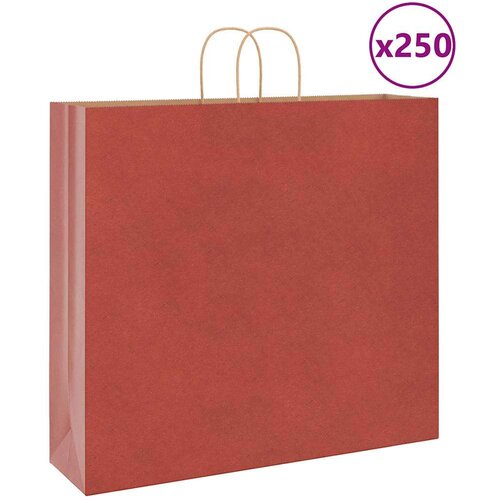  Papirnate vrećice 250 kom s ručkama crvene 54x15x49 cm Cijene