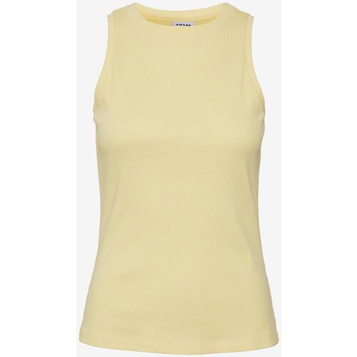 AWARE by VERO MODA Light yellow womens ribbed basic tank top Lavende - Women Cijene