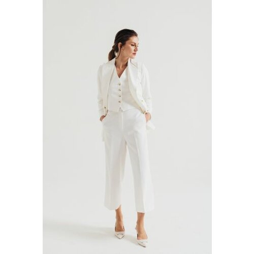 Legendww ženske bele pantalone dubokog struka 2454-9955-01 Cene
