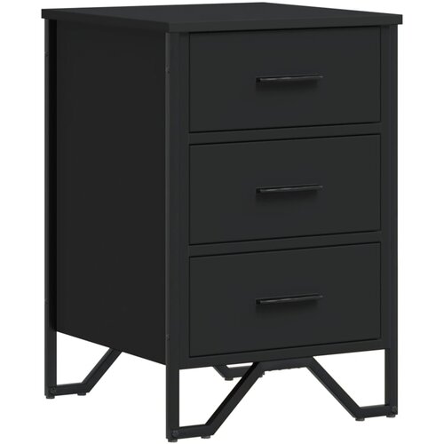 Maison Chic Nočna omarica - Nočna miza črna 40x41x60 cm inženirski les, (21688426) Slike