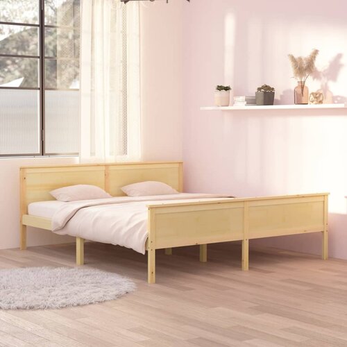VidaXL posteljni okvir iz trdne borovine 180x200 cm Slike