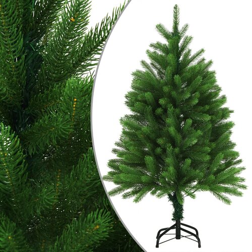 VidaXL Umetna novoletna jekla z realističnimi iglicami 120 cm zelena Slike