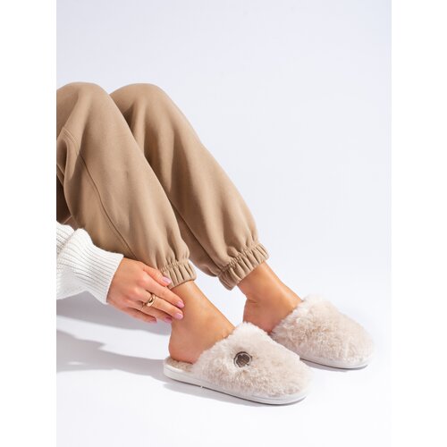 SHELOVET Women's cream slippers Slike