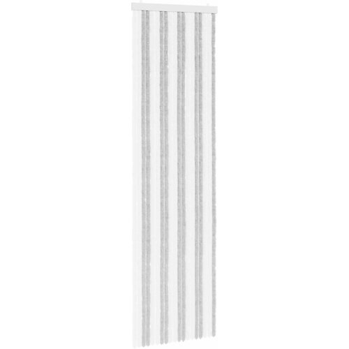 vidaXL Zavjesa protiv insekata Chenille Svijetlo siva i bijela. - Svijetlo siva i bijela (dvostripa) 56 x 200 cm Cijene