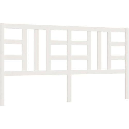 Maison Chic posteljno vzglavje - vzglavna omarica - nočna omarica belo 206x4x100 cm trdna borovina, (21705569) Slike