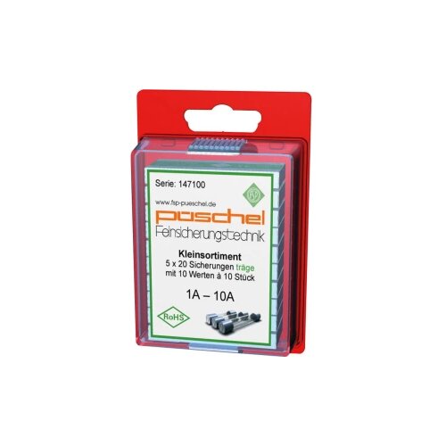 Püschel Feinsicherungen Finožični osigurač 5 mm x 20 mm 1 A, 1.25 A, 1.6 A, 2 A, 2.5 A, 3.15 A, 4 A, 5 A, 6.3 A, 10 A Spor -S- Püschel SORTI03TB Sadržaj Cijene