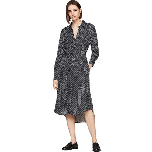 Tommy Hilfiger viskozna midi košulja-haljina THWW0WW43032-0GZ Cene