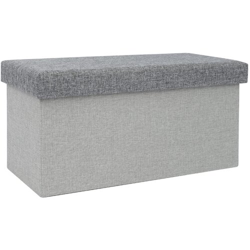 Mhome Zložljiv tabure s pokrovom 60x30xh30cm / siv / poliester, mdf, (5000199745) Cene