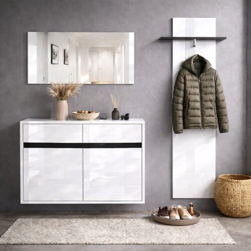 GENERIK Predsobni element Locco &ndash; White UV HG / White UV HG Black (full lacquered), (5000486185) Cene