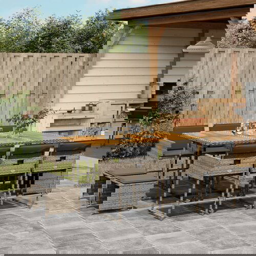 vidaXL 11-dijelni vrtni blagovaonski set s jastucima poliratan sivi Cijene