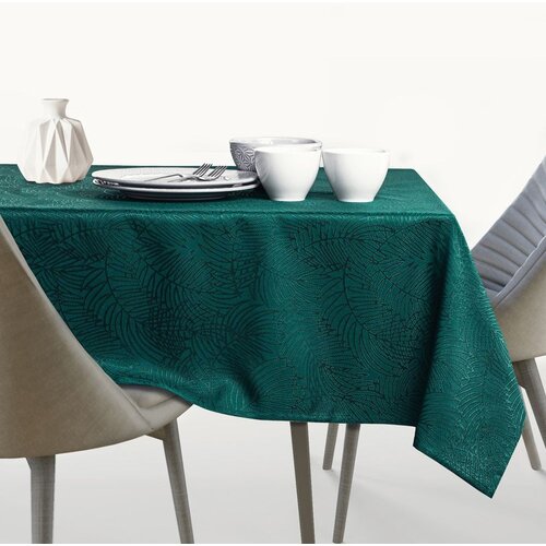  Ovalni stolnjak AmeliaHome Gaia 140x300 cm, tamnozelena Slike