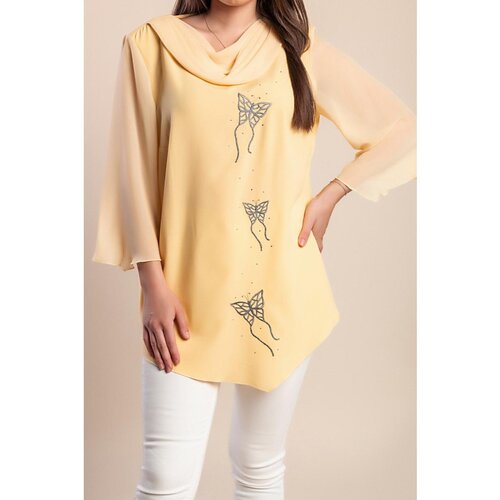 Fenzy Plus Size Bluza, Rumena Cene