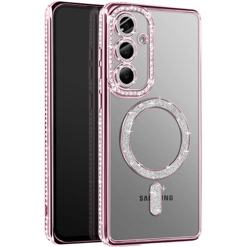 AVIZAR diamantno ohi&scaron;je za samsung galaxy S25 magsafe obris strass, roza, (5000016766) Cene