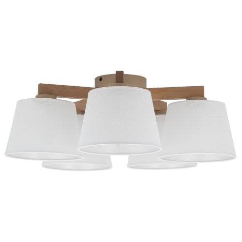 Brilagi plafonski luster latte sabia 5xE27/15W/230V bor/bela Slike