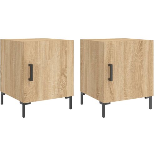 Maison Chic Dvo delni komplet Nočne omarice - Nočne mize sonoma hrast 40x40x50 cm inženirski les, (21689725) Cene