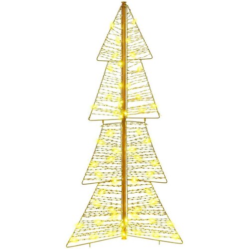 VidaXL Božićno drvce s 100 LED svjetlima Topla bijela 120 cm PET Slike