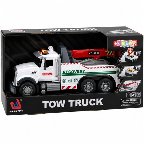  Construction Truck with Adjustable Crane Lights Sounds White 1:14 Slike