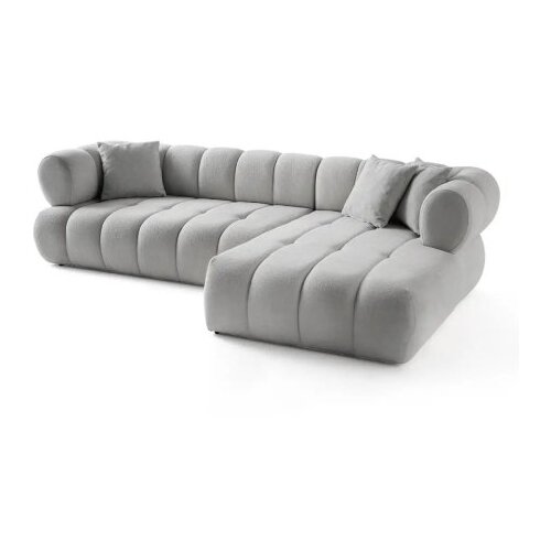 Atelier Del Sofa Ugaona garnitura na razvlačenje Petra Right, 280x170x90 cm, Siva Slike