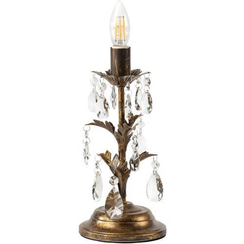  ONLI - Stona lampa TERESA 1xE14/6W/230V bronzana Slike