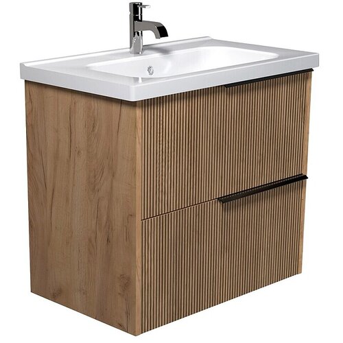  Srednje visoka omarica z umivalnikom Amza (&amp;Scaron; x G x V: 75 x 45 x 63 cm, Hrast) Slike