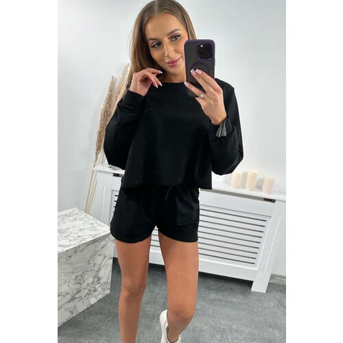 Kesi Set blouse + shorts black Slike